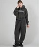 RVCA ルーカ プルオーバー パーカー レディース クロップド丈 ショート丈 ロゴ CROPPED HOODIE BF044-P03(BLK-S)