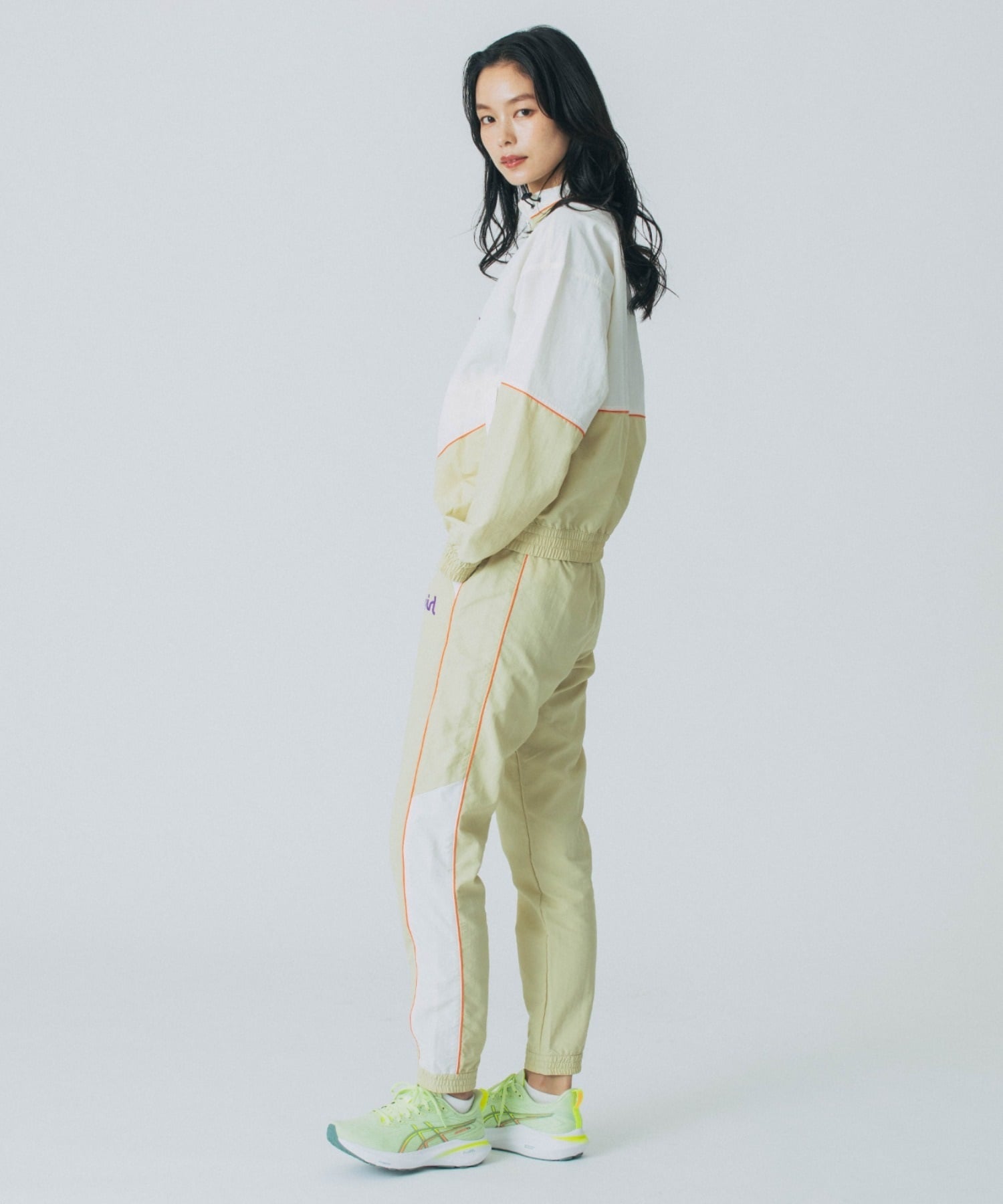 X-girl SPORTS エックスガールスポーツアウター レディース ナイロンジャケット UVカット 撥水 防風 セットアップ対応 155251021001(LTBLU-M)