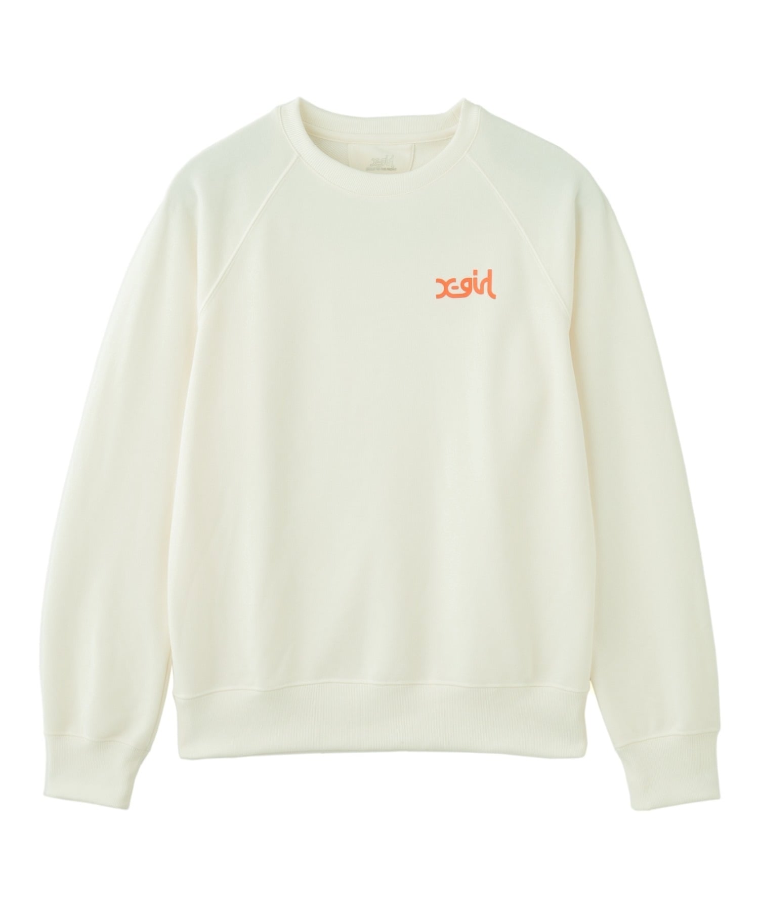 X-girl SPORTS エックスガールスポーツトレーナー レディース クルーネック スウェット 裏毛 UVカット 吸水速乾 155251012003(WHITE-M)