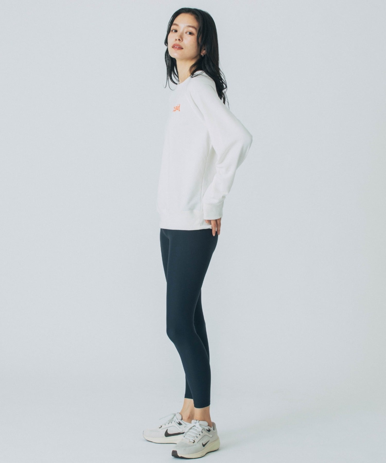 X-girl SPORTS エックスガールスポーツトレーナー レディース クルーネック スウェット 裏毛 UVカット 吸水速乾 155251012003(WHITE-M)