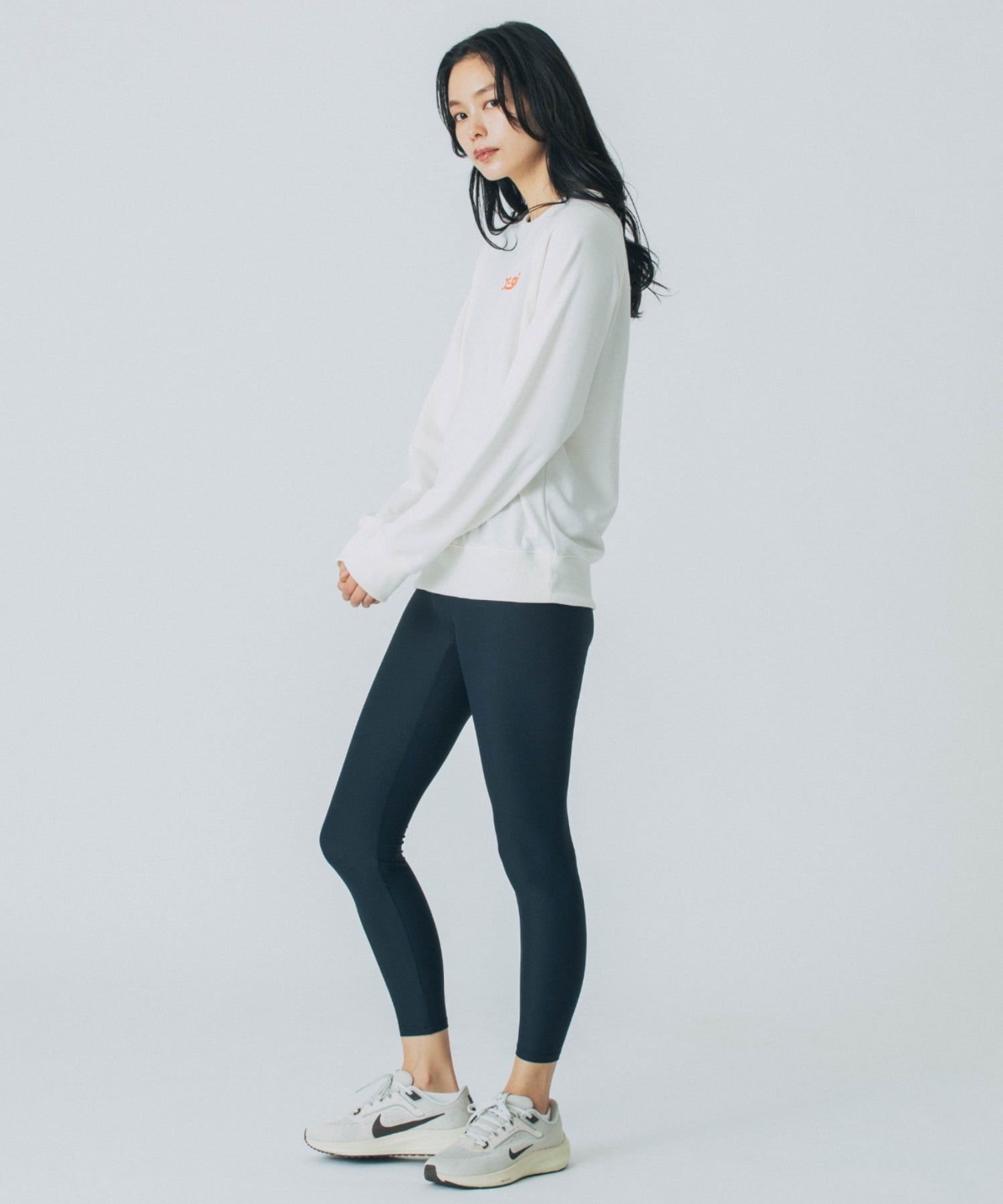 X-girl SPORTS エックスガールスポーツトレーナー レディース クルーネック スウェット 裏毛 UVカット 吸水速乾 155251012003(WHITE-M)