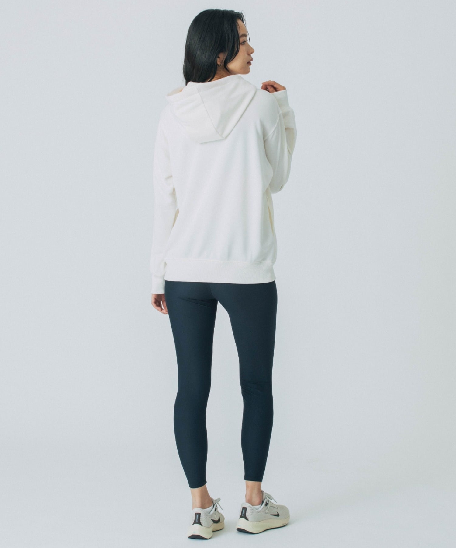 X-girl SPORTSエックスガールスポーツパーカー プルオーバー レディース フーディー スウェット 裏毛 UVカット 吸水速乾 155251012001(WHITE-M)