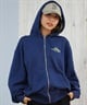 X-GIRL エックスガール ジップアップ パーカー レディース バックプリント ロゴ ARCH LOGO ZIP UP HOODIE 105253012022(ASH-S)