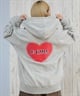 X-GIRL エックスガール ジップアップ パーカー レディース バックプリント ロゴ HEART ZIP UP HOODIE 105253012024(ASH-S)