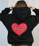 X-GIRL エックスガール ジップアップ パーカー レディース バックプリント ロゴ HEART ZIP UP HOODIE 105253012024(ASH-S)