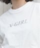 X-girl エックスガール 半袖 Tシャツ レディース バックプリント LEOPARD OVAL LOGO S S TEE 105251011029(WHITE-M)
