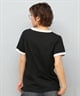 X-girl エックスガール 半袖 Tシャツ レディース リンガーシャツ フロントロゴ LOGO S S RINGER CLASSIC TEE 105251011031(BLACK-S)
