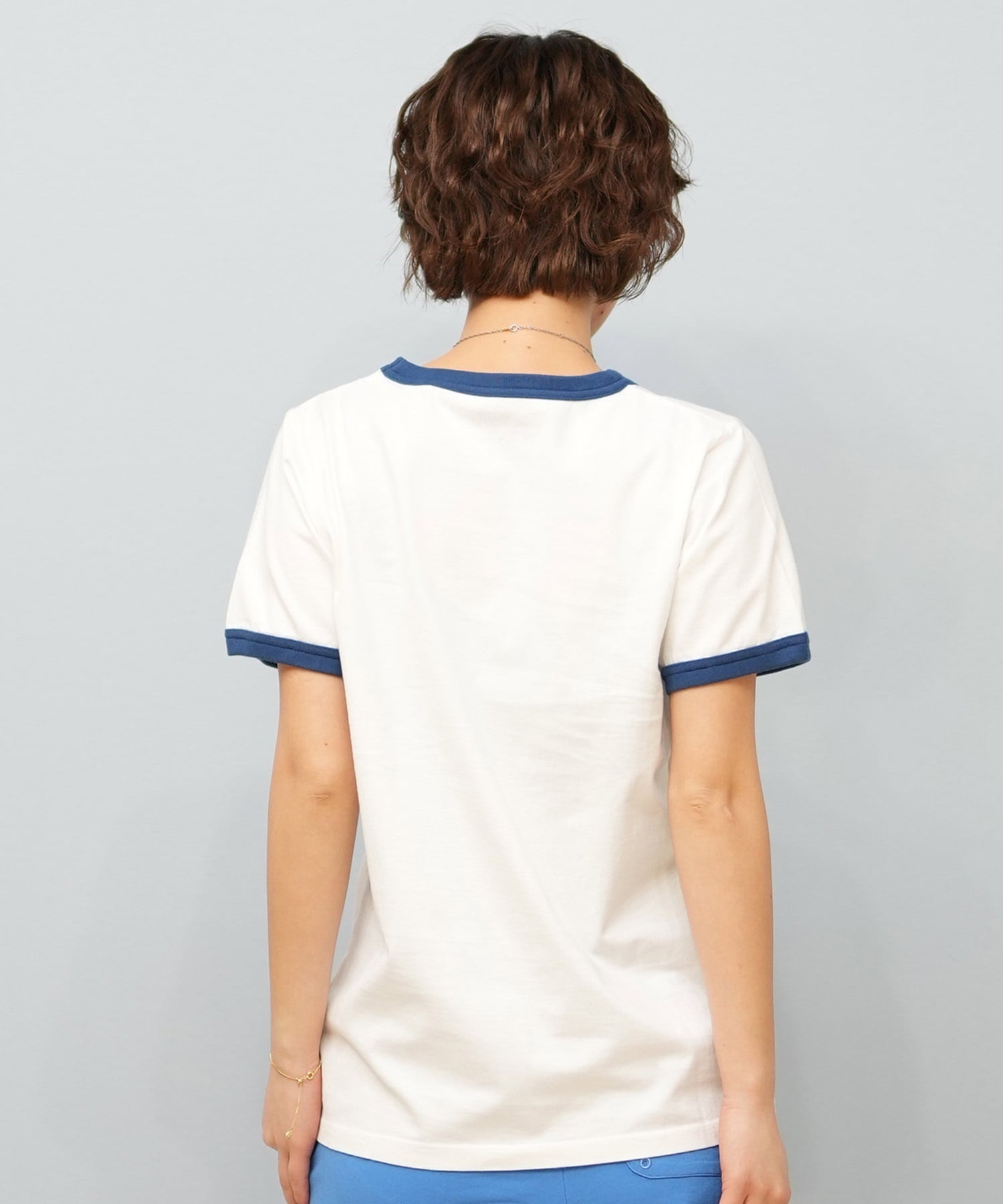 X-girl エックスガール 半袖 Tシャツ レディース リンガーシャツ フロントロゴ LOGO S S RINGER CLASSIC TEE 105251011031(BLACK-S)