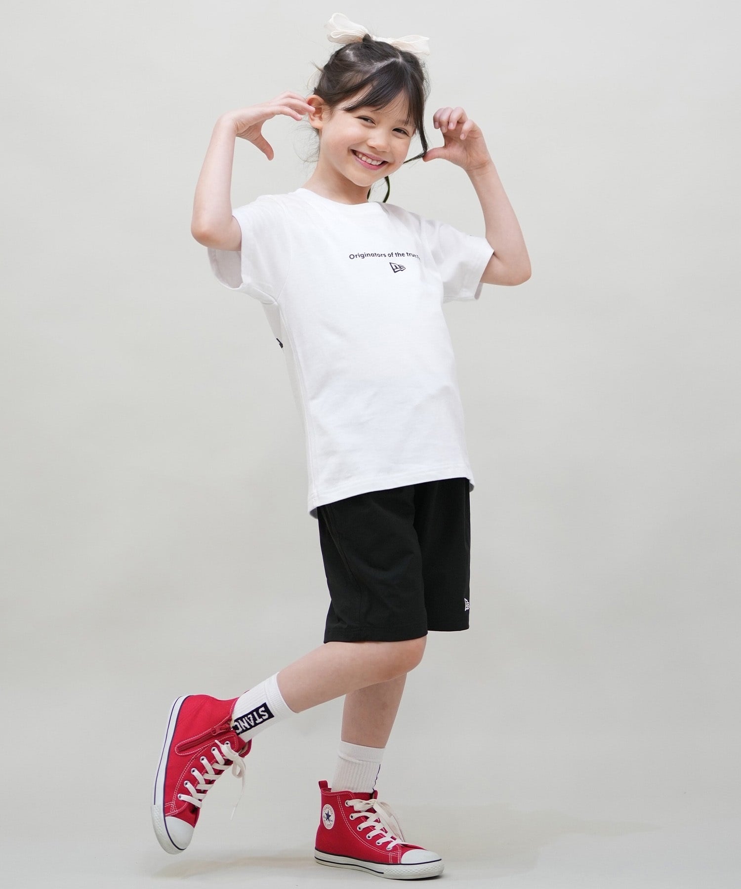 NEW ERA ニューエラ 半袖 Tシャツ キッズ バックプリント Youth 半袖 コットン Tシャツ Circle OOTTF 14414389(WHT-130cm)