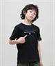 NEW ERA ニューエラ 半袖 Tシャツ キッズ バックプリント Youth 半袖 コットン Tシャツ Circle OOTTF 14414391(BLK-130cm)