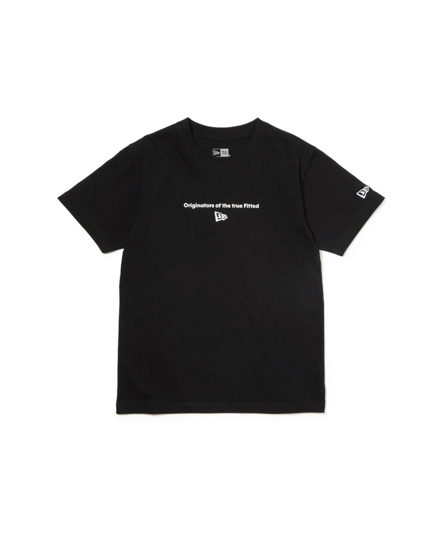 NEW ERA ニューエラ 半袖 Tシャツ キッズ バックプリント Youth 半袖 コットン Tシャツ Circle OOTTF 14414391(BLK-130cm)