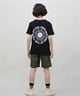 NEW ERA ニューエラ 半袖 Tシャツ キッズ バックプリント Youth 半袖 コットン Tシャツ Circle OOTTF 14414391(BLK-130cm)
