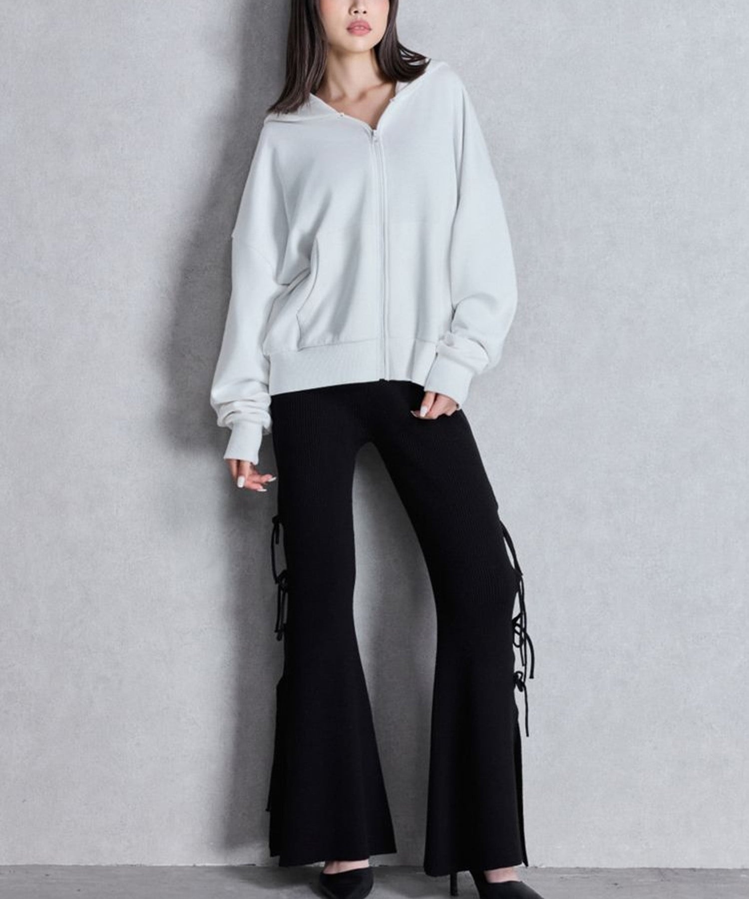 GYDA ジェイダ ジップアップ パーカー レディース GYDA LOOSE スウェット ZIP UP パーカー 072552908001(O.WHT-FREE)