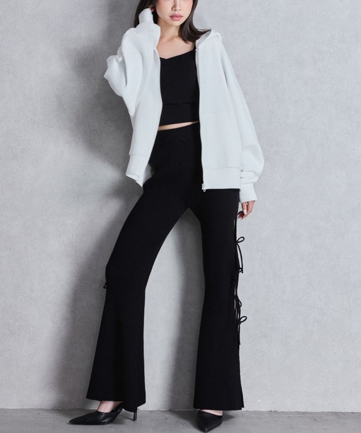 GYDA ジェイダ ジップアップ パーカー レディース GYDA LOOSE スウェット ZIP UP パーカー 072552908001(O.WHT-FREE)