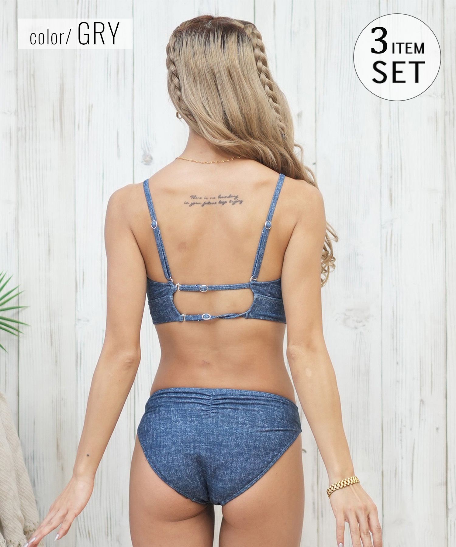 GYDA ジェイダ 水着 レディース セット ニットタンク 3点セット 404030(WHT-9)