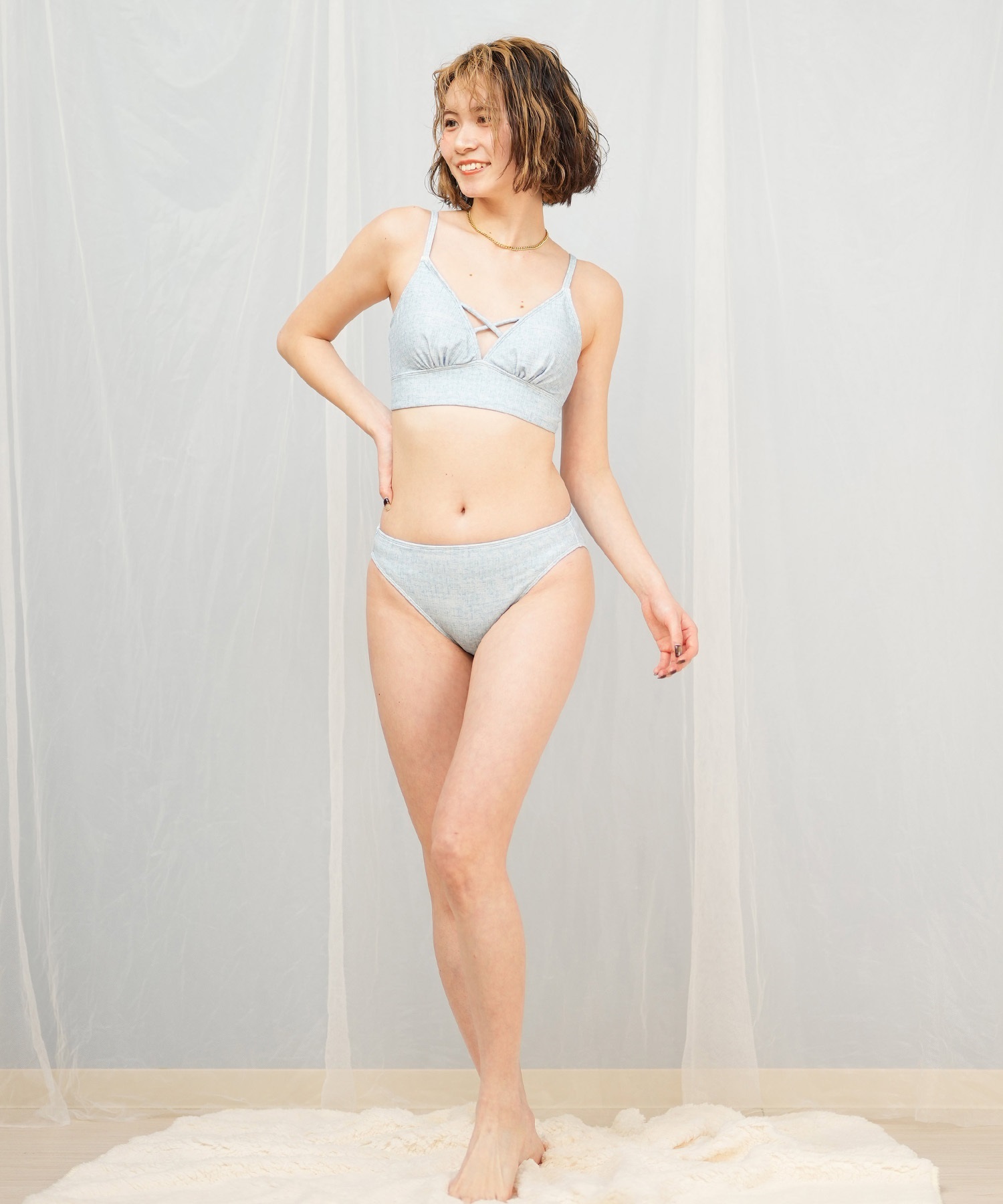 GYDA ジェイダ 水着 レディース セット ニットタンク 3点セット 404030(WHT-9)