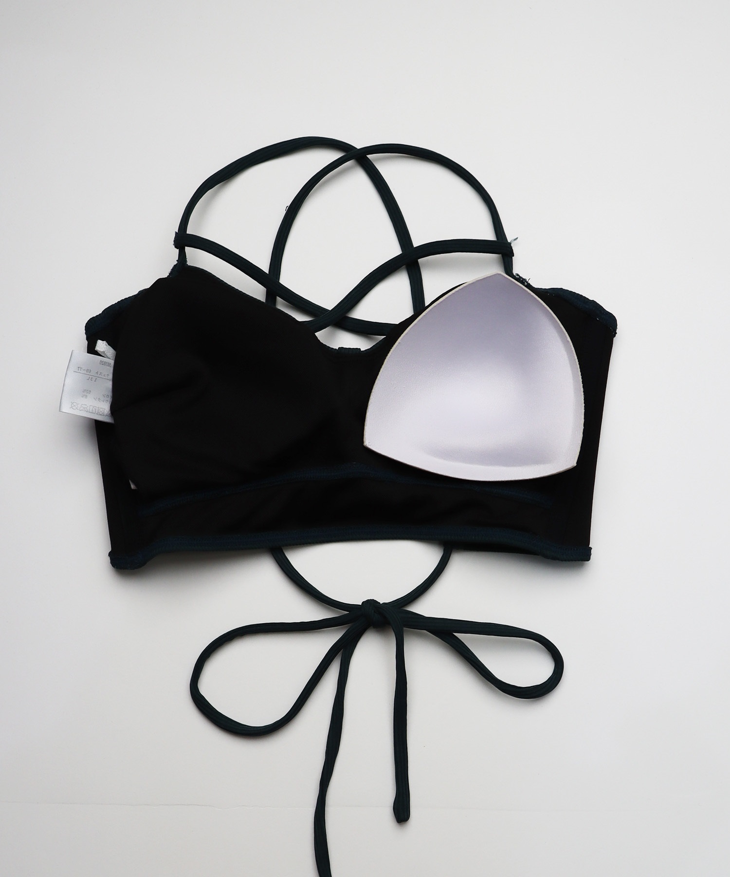 GYDA ジェイダ 水着 レディース  ビスチェブラ デニムプリント 404080(BLK-9)