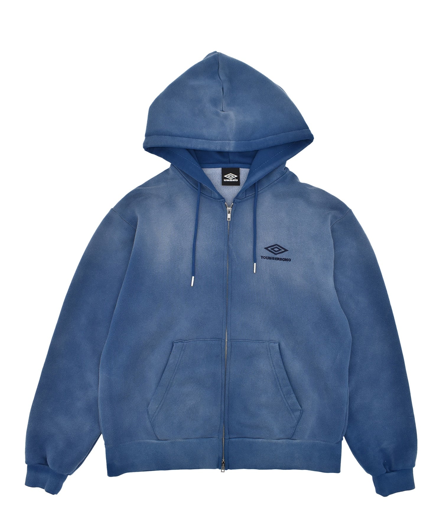 UMBRO アンブロ × Younger Song ヤンガーソング コラボ ジップアップ パーカー 裏毛 MD27-LHD03 ムラサキスポーツ限定(BLACK-M)