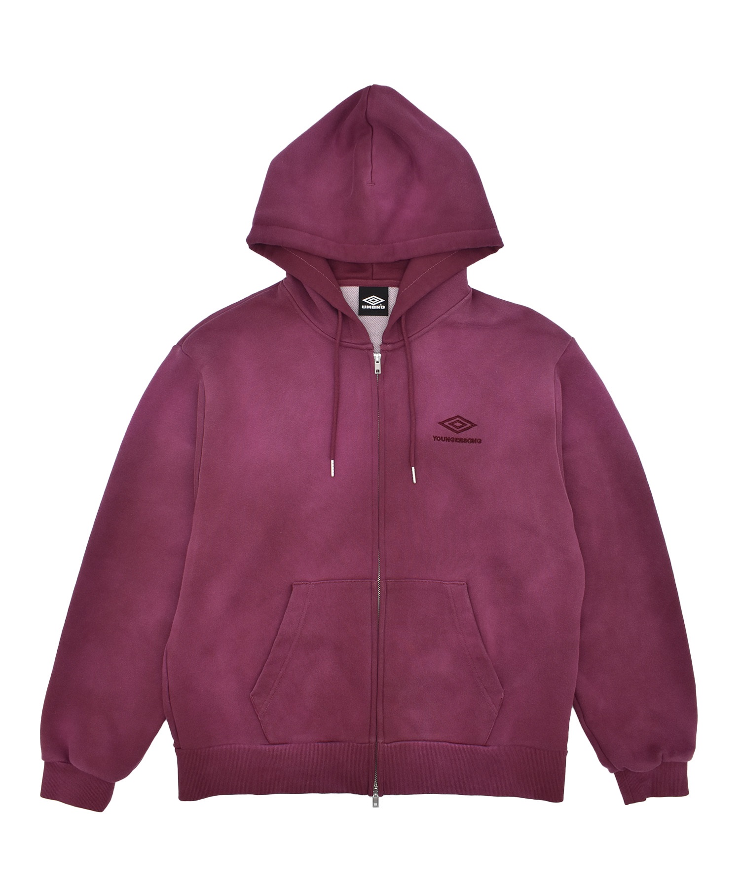 UMBRO アンブロ × Younger Song ヤンガーソング コラボ ジップアップ パーカー 裏毛 MD27-LHD03 ムラサキスポーツ限定(BLACK-M)