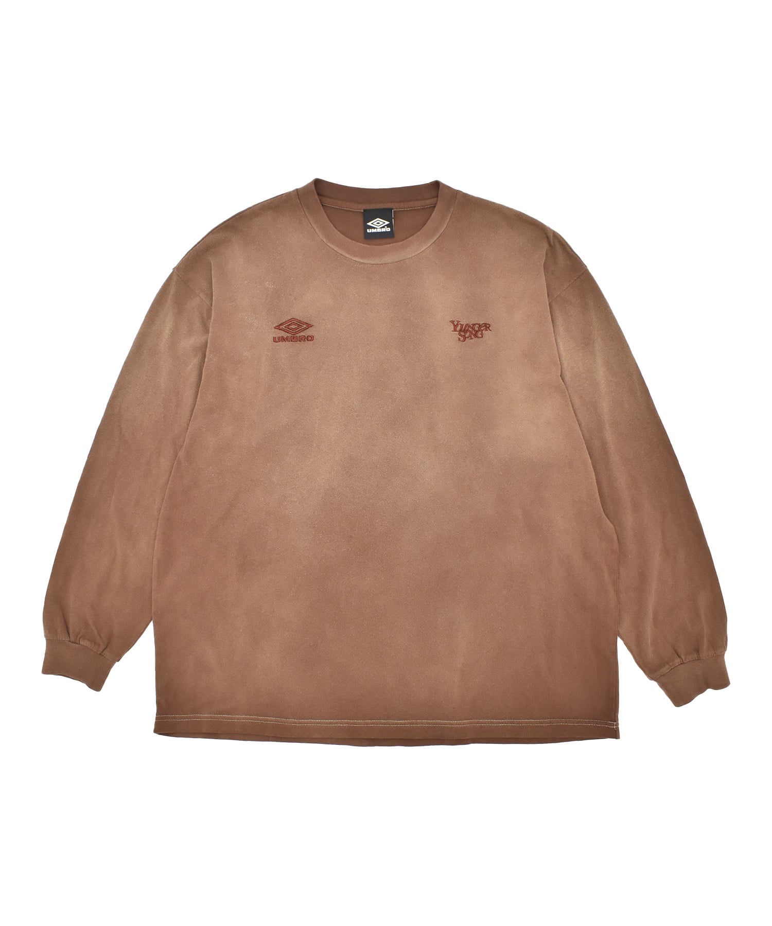UMBRO アンブロ × Younger Song ヤンガーソング コラボ 長袖 Tシャツ ロンT MD27-LST02A ムラサキスポーツ限定(BLACK-S)