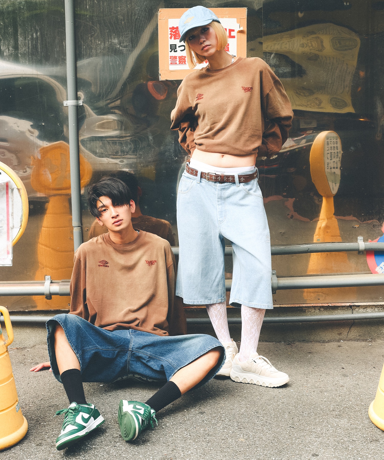 UMBRO アンブロ × Younger Song ヤンガーソング コラボ 長袖 Tシャツ ロンT MD27-LST02A ムラサキスポーツ限定(BLACK-S)