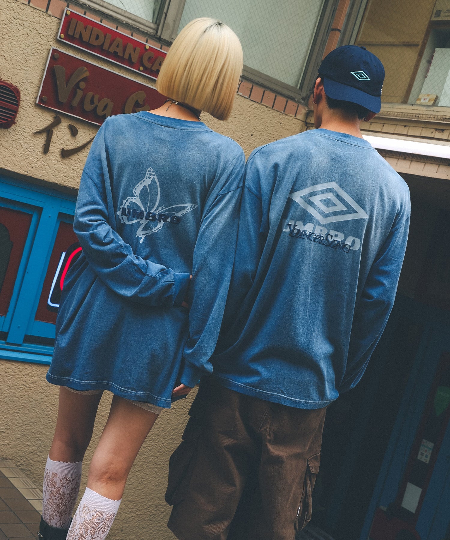 UMBRO アンブロ × Younger Song ヤンガーソング コラボ 長袖 Tシャツ ロンT MD27-LST02A ムラサキスポーツ限定(BLACK-S)