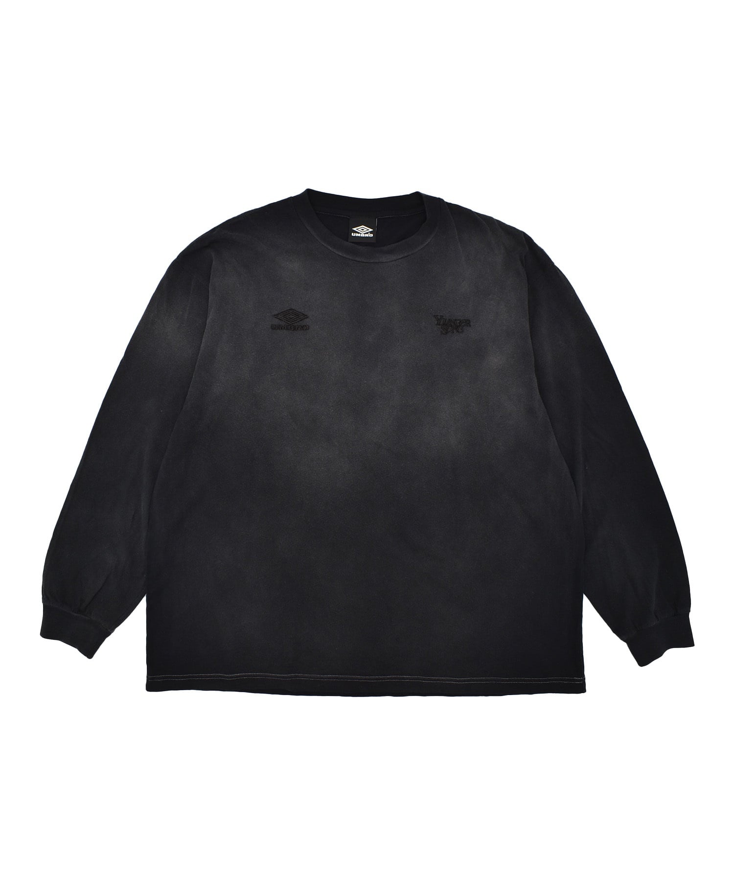 UMBRO アンブロ × Younger Song ヤンガーソング コラボ 長袖 Tシャツ ロンT MD27-LST02B ムラサキスポーツ限定(BLACK-S)