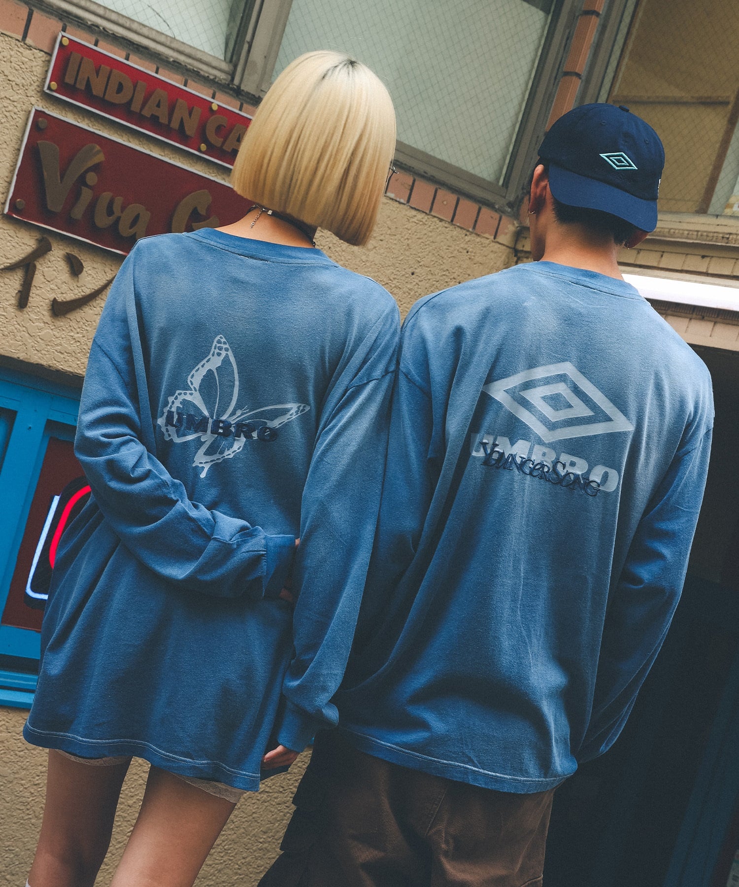 UMBRO アンブロ × Younger Song ヤンガーソング コラボ 長袖 Tシャツ ロンT MD27-LST02B ムラサキスポーツ限定(BLACK-S)