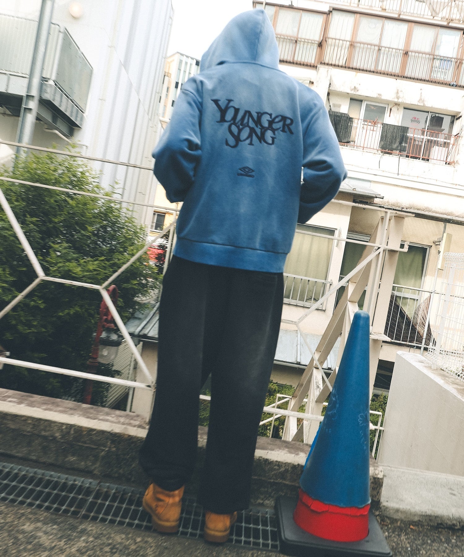 UMBRO アンブロ × Younger Song ヤンガーソング コラボ スウェットパンツ ロングパンツ MD27-LPT05 ムラサキスポーツ限定(BLACK-M)