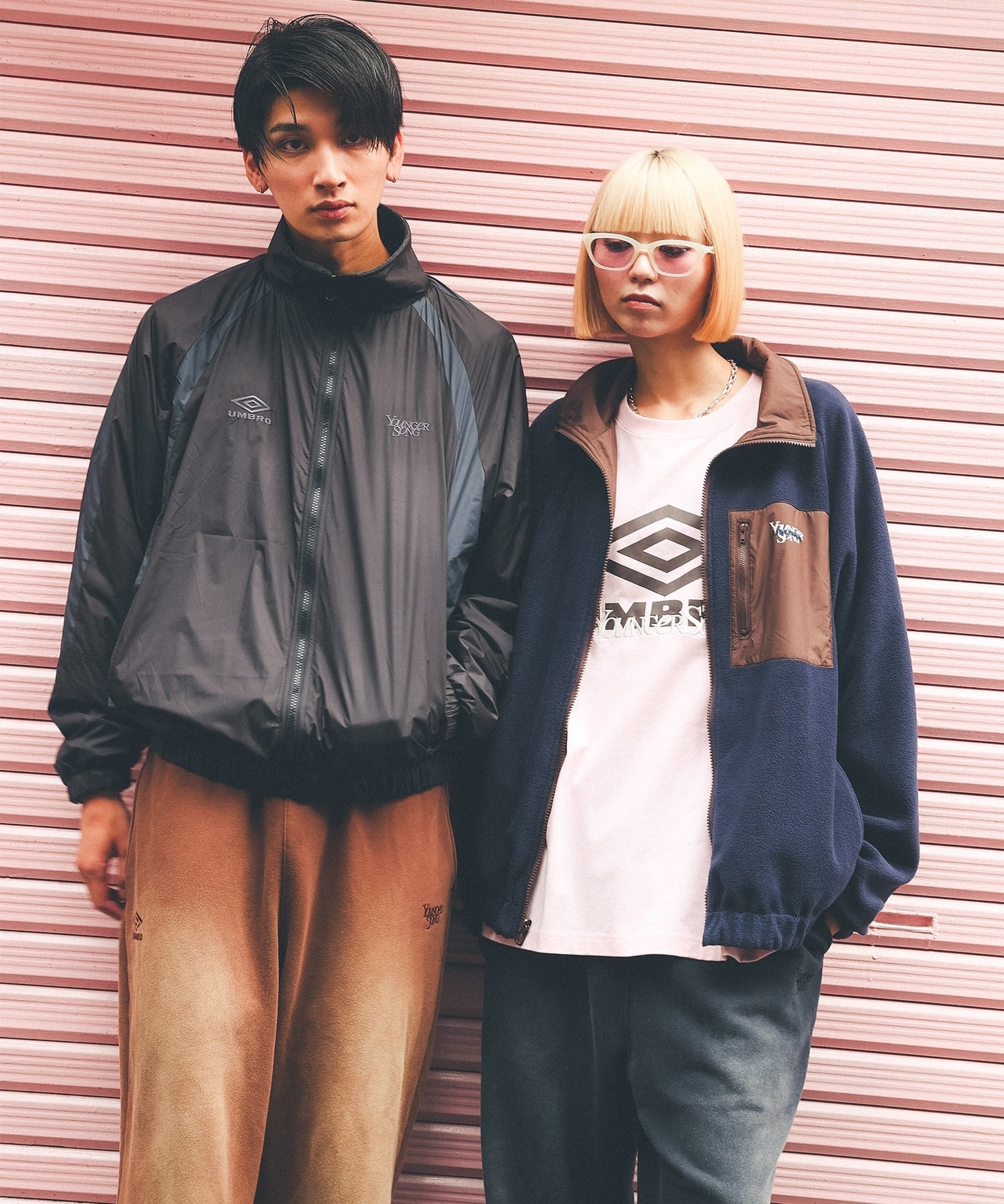 UMBRO アンブロ × Younger Song ヤンガーソング コラボ スウェットパンツ ロングパンツ MD27-LPT05 ムラサキスポーツ限定(BLACK-M)