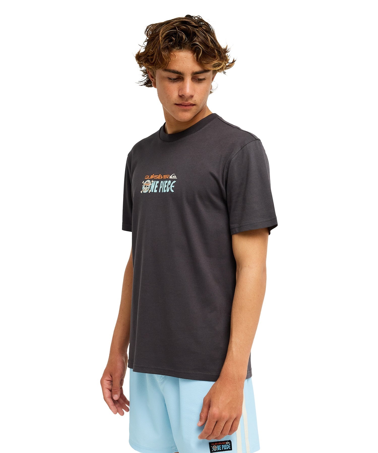QUIKSILVER クイックシルバー 半袖 Tシャツ メンズ コラボ ONE PIECE X QUIKSILVER PIRATES ISLAND SS EQYZT08508(BWT-S)