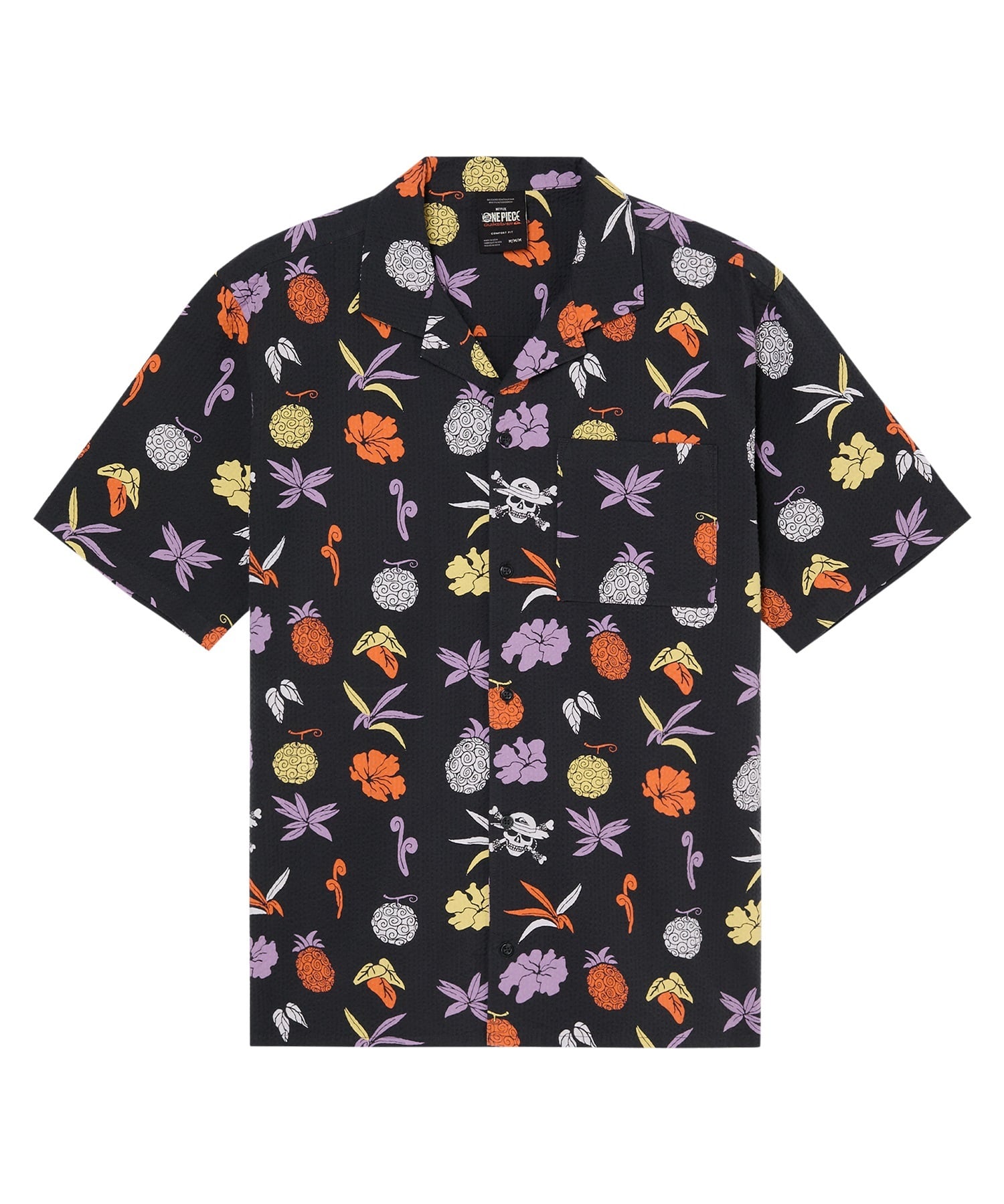 QUIKSILVER クイックシルバー 半袖 シャツ メンズ コラボ ONE PIECE X QUIKSILVER GOMU NO MI SHIRT EQYWT04717(PHM6-M)