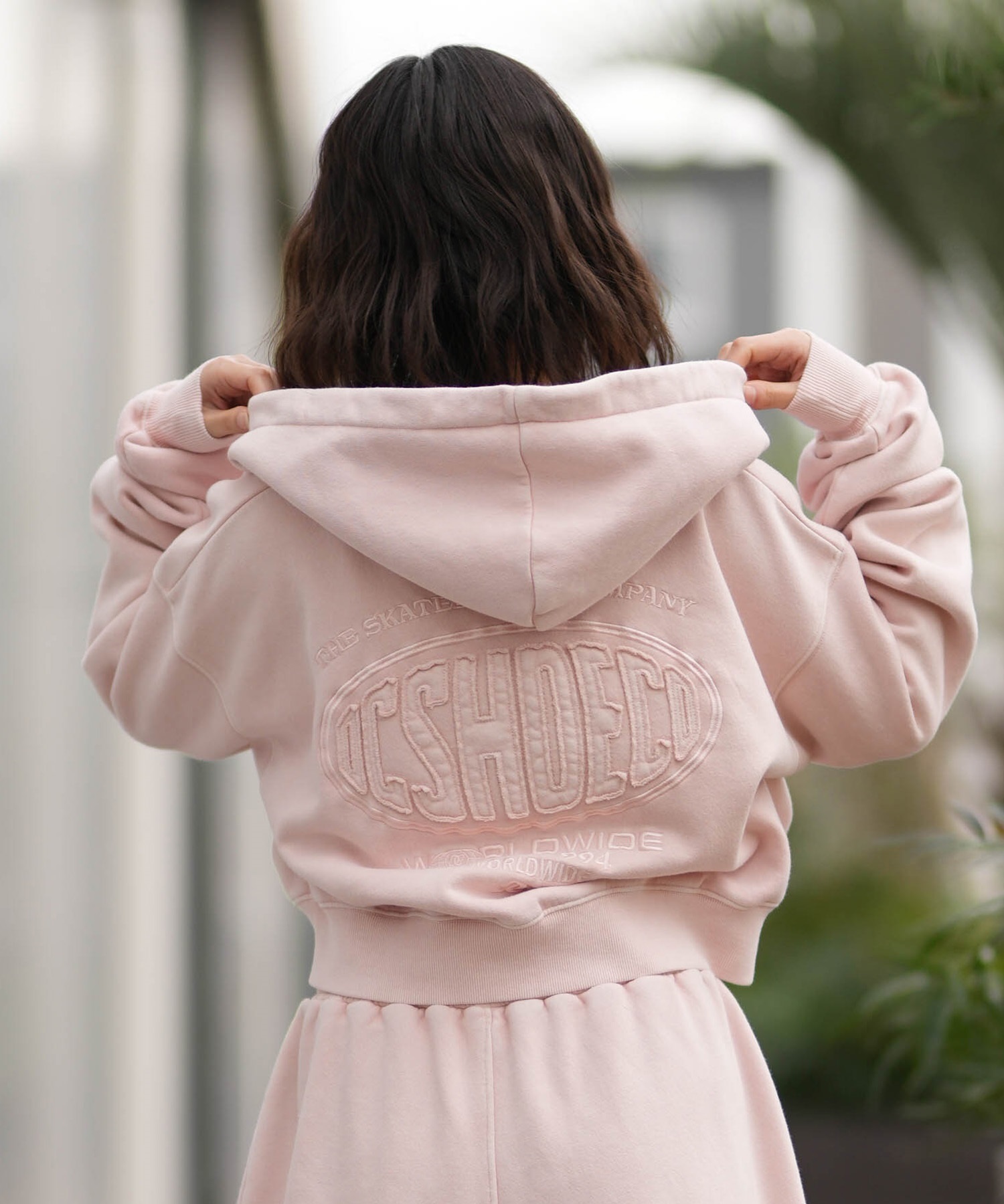 DC ディーシー ジップアップ パーカー レディース クロップド丈 ショート丈 26 WS HIDDEN SHORT Z LZH261309(BKS-M)