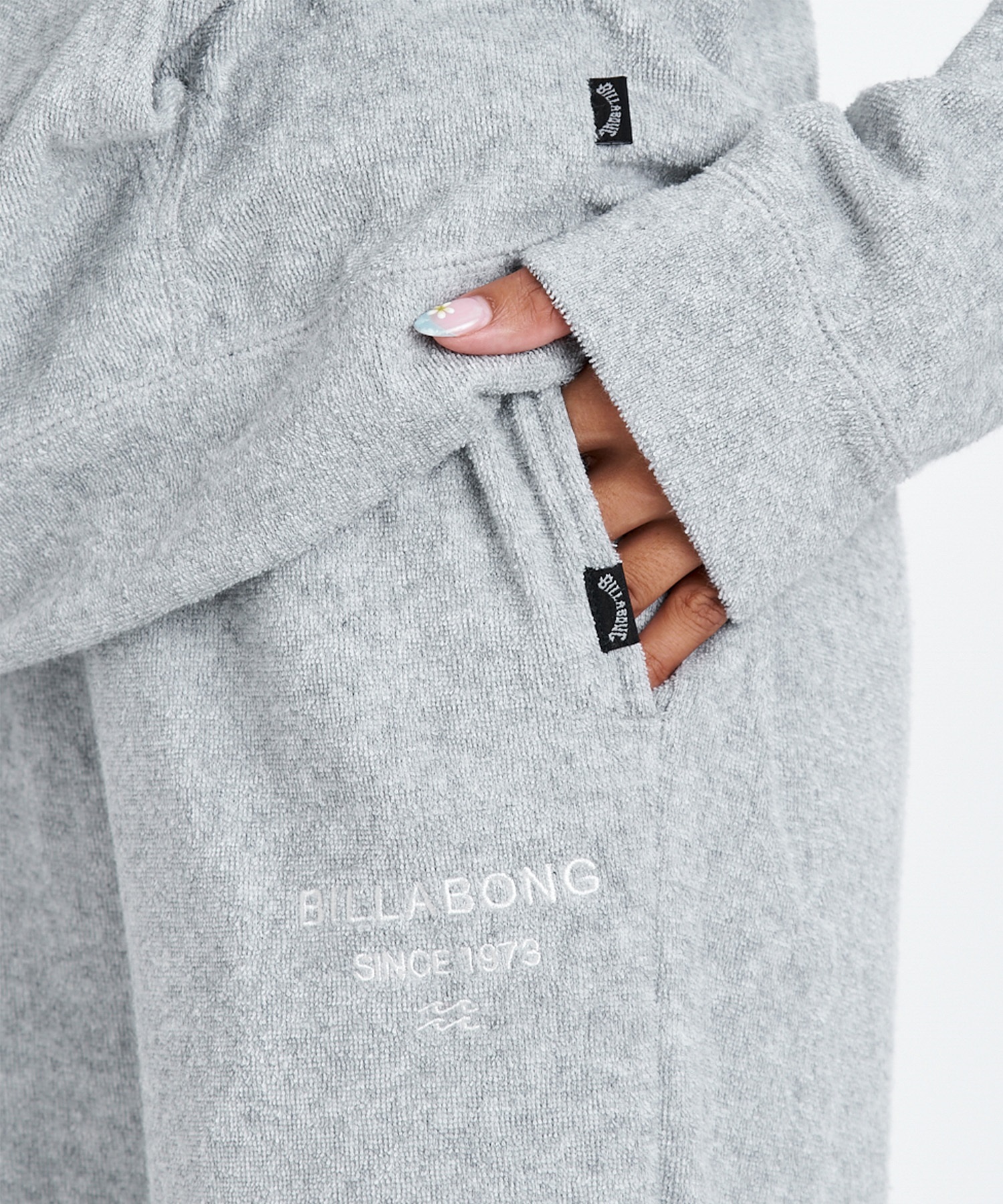 BILLABONG ビラボン ロングパンツ レディース パイル生地 セットアップ対応 BG013707(GRY-M)