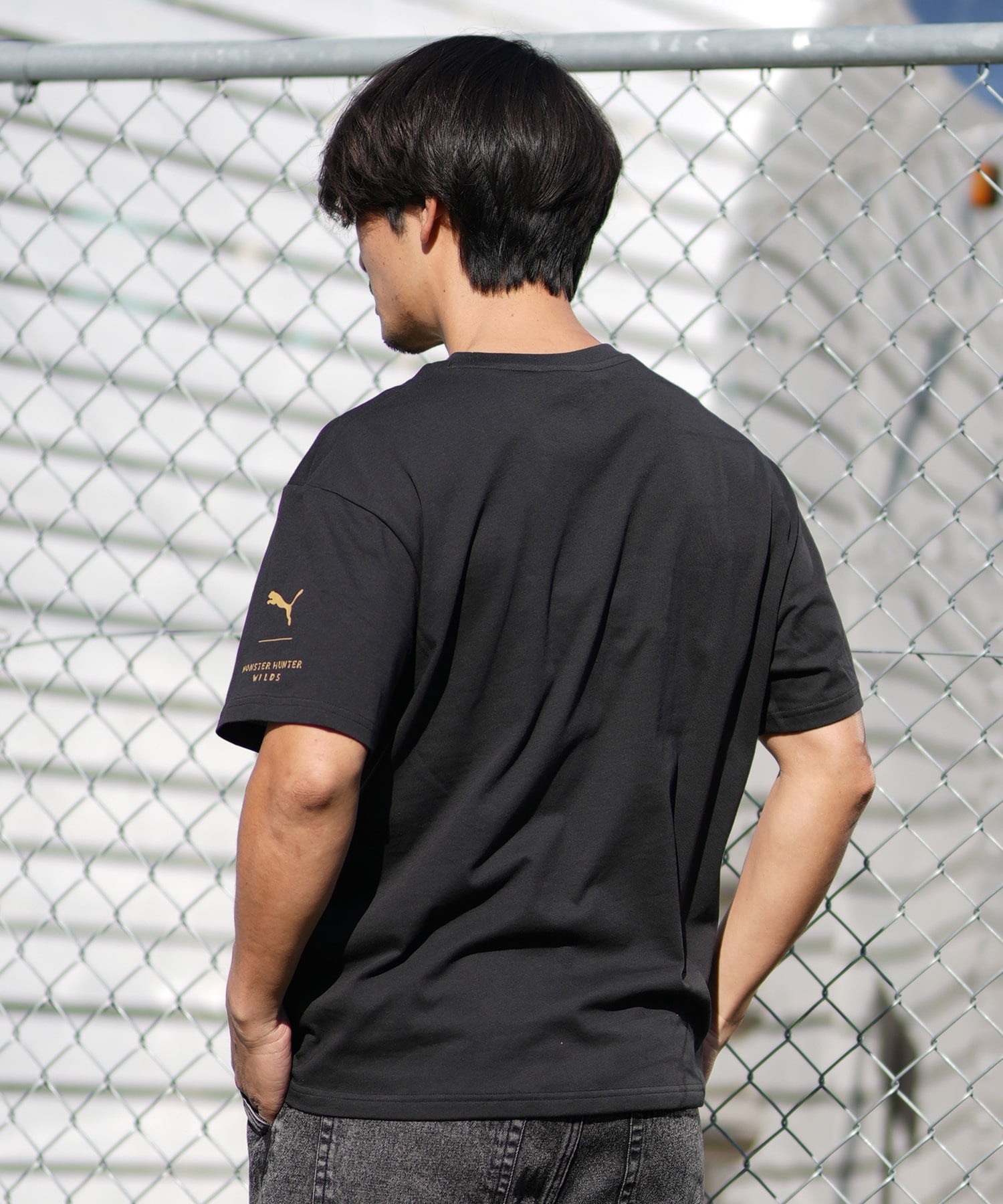 PUMA プーマ 半袖 Tシャツ メンズ モンスターハンターワイルズ コラボレーション 636486(01-M)