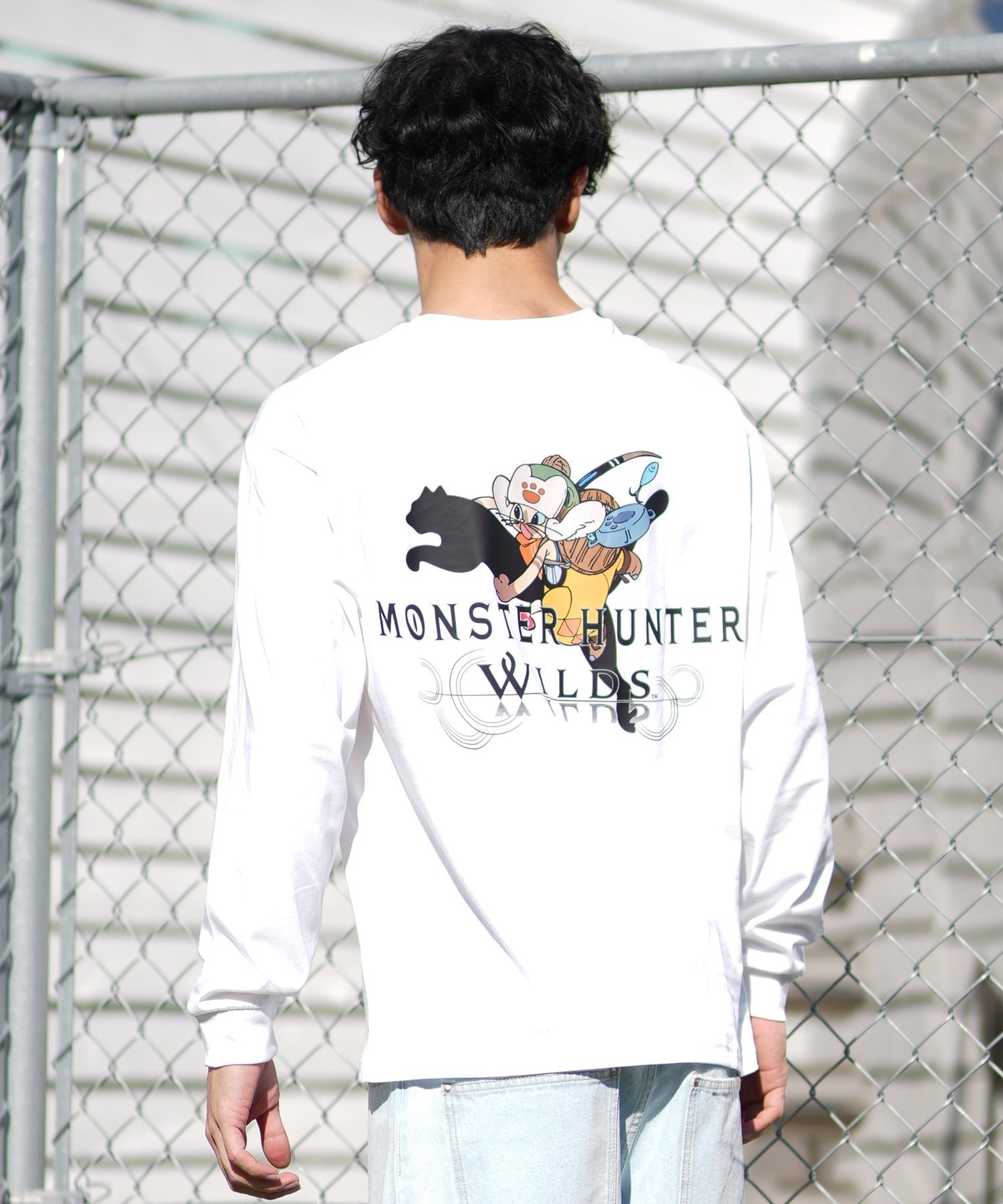 PUMA プーマ 長袖 Tシャツ ロンT メンズ モンスターハンターワイルズ コラボレーション 636485(01-M)