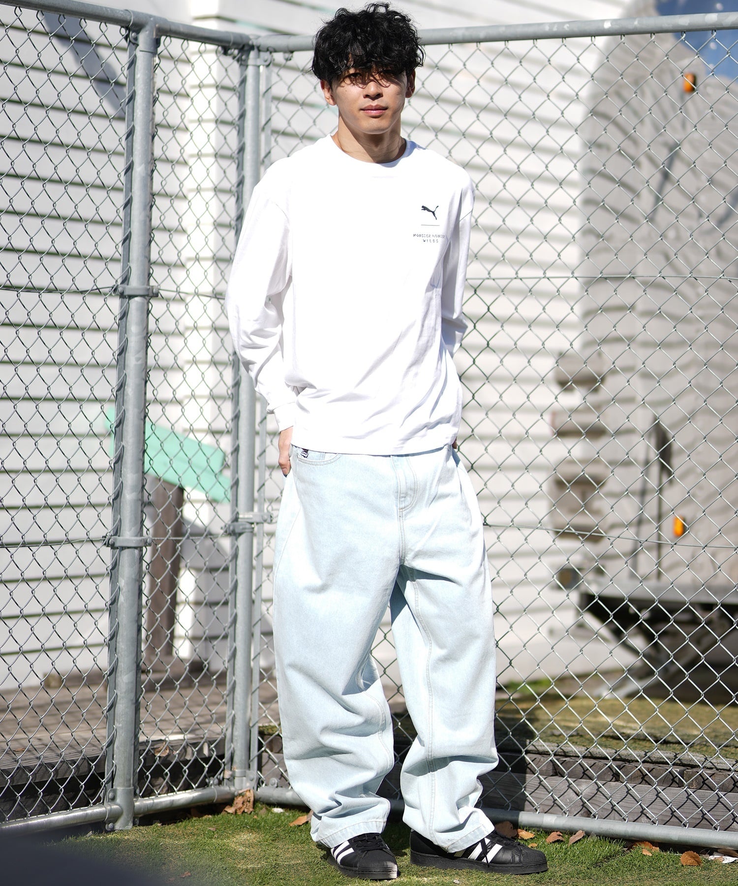 PUMA プーマ 長袖 Tシャツ ロンT メンズ モンスターハンターワイルズ コラボレーション 636485(01-M)