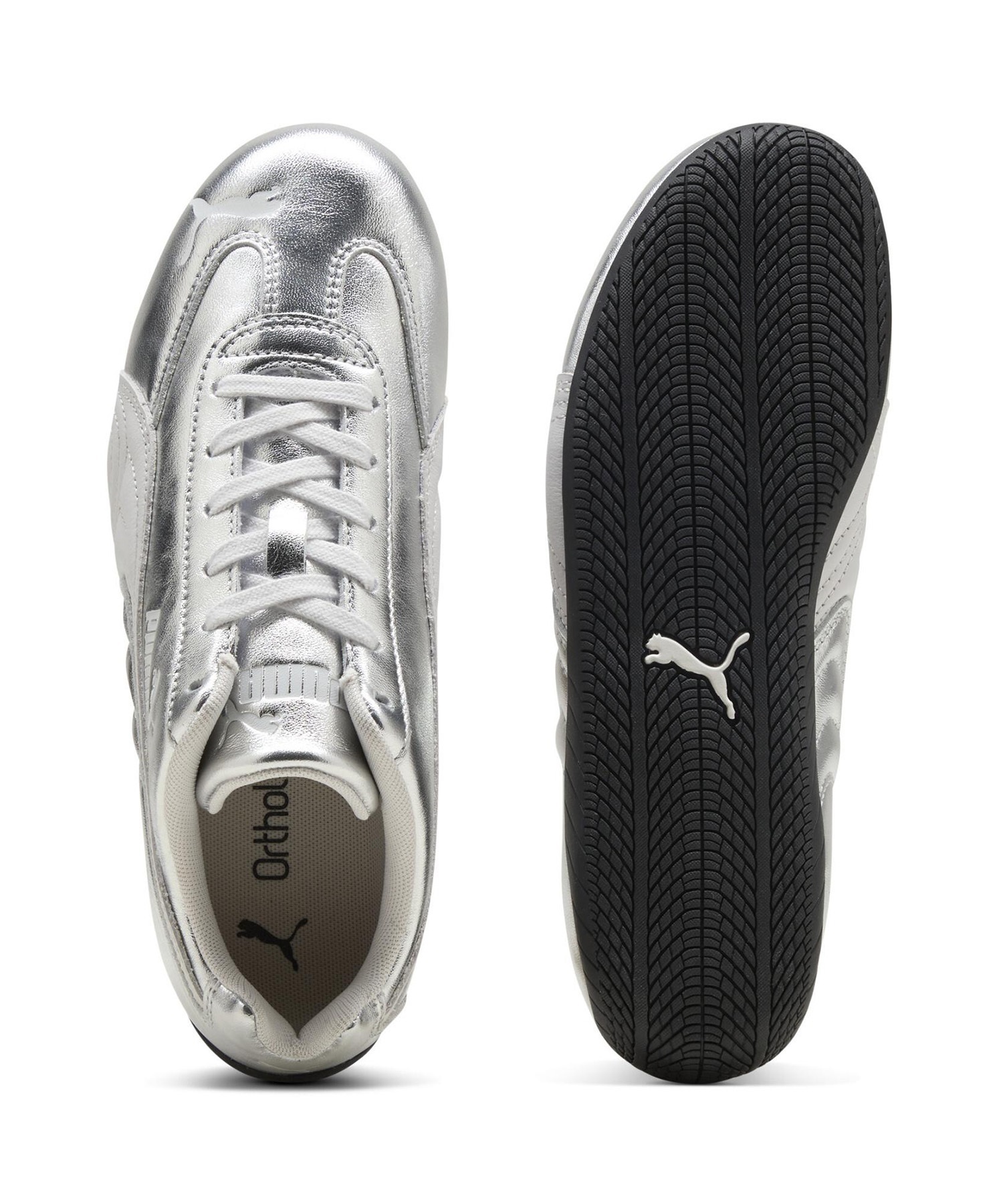 PUMA プーマ ロープロファイルスニーカー レディース ローカット SPEEDCAT SILVER WNS 406881 01(01-23.0cm)