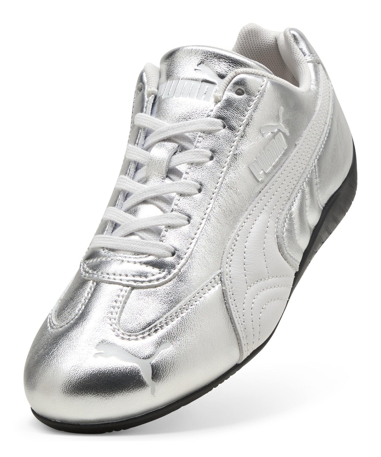 PUMA プーマ ロープロファイルスニーカー レディース ローカット SPEEDCAT SILVER WNS 406881 01(01-23.0cm)