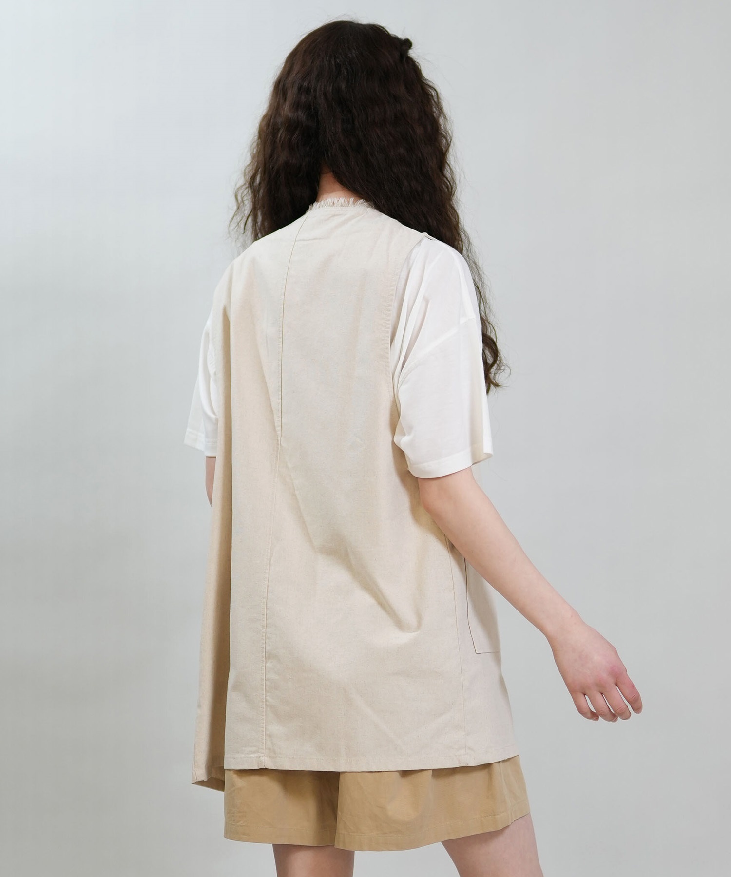 RIKKA FEMME リッカファム ベスト レディース ジレ リネン RF6S-0201(BEG-FREE)