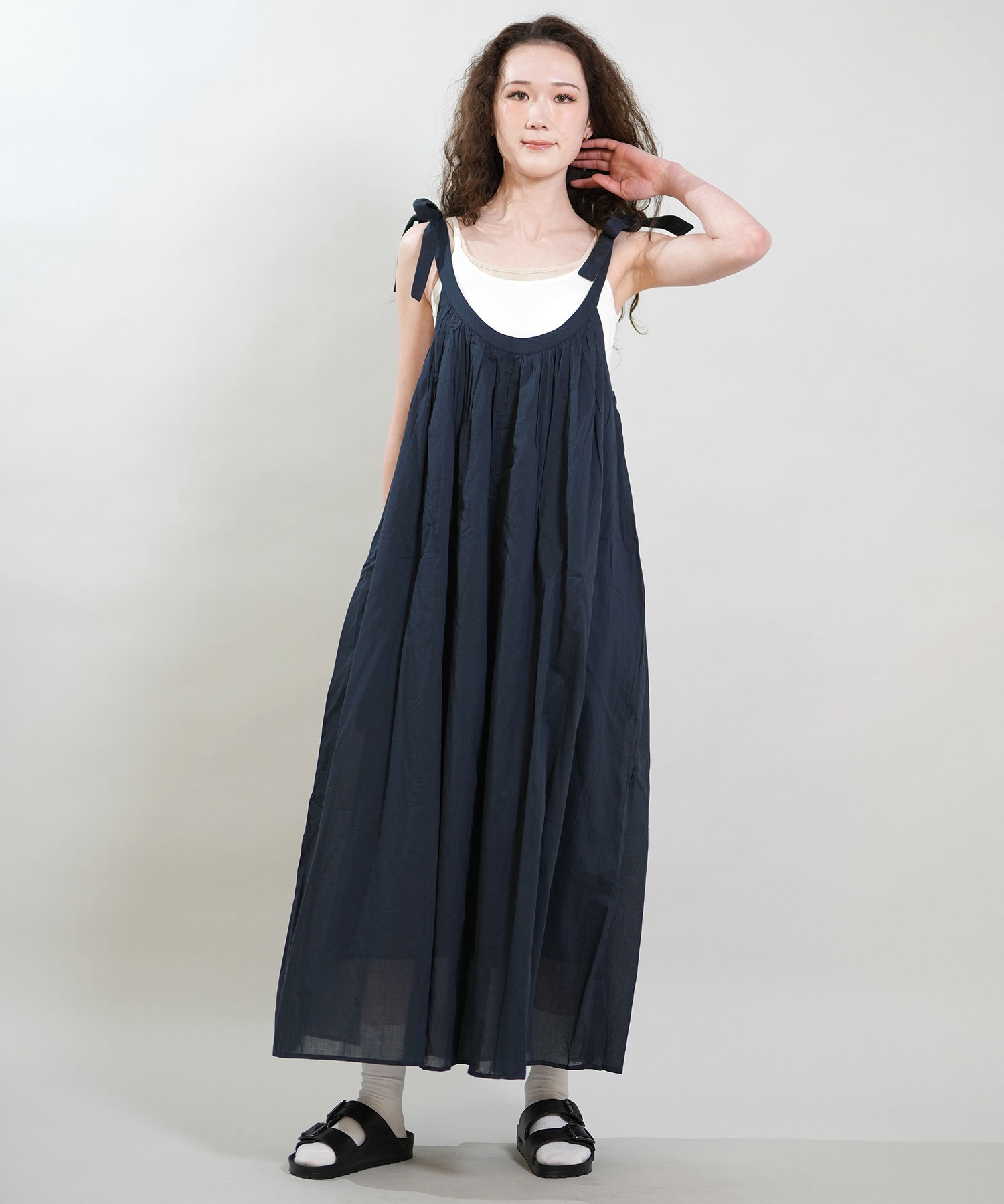 RIKKA FEMME リッカファム ワンピース レディース リボンワンピ ロング丈 RF6S-1402(WHT-FREE)