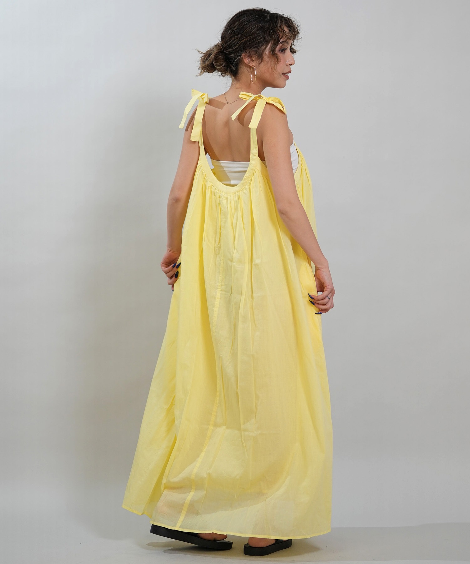 RIKKA FEMME リッカファム ワンピース レディース リボンワンピ ロング丈 RF6S-1402(WHT-FREE)