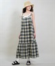 RIKKA FEMME リッカファム ワンピース レディース マドラスチェック ロング丈 RF6S-1403(BLK-FREE)