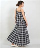 RIKKA FEMME リッカファム ワンピース レディース マドラスチェック ロング丈 RF6S-1403(BLK-FREE)