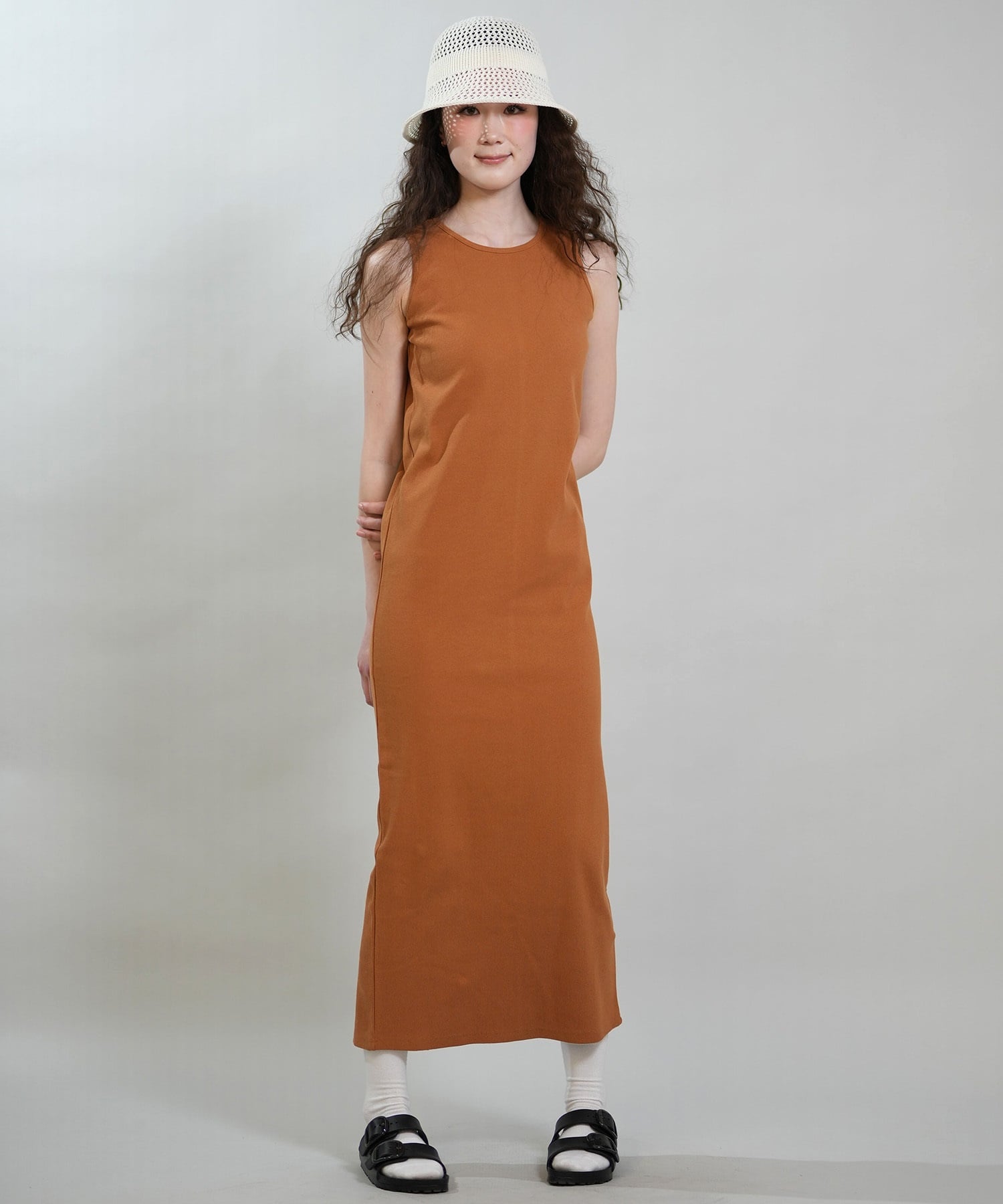 RIKKA FEMME リッカファム ワンピース レディース リブワンピ ロング丈 RF6S-1408(GRY-FREE)