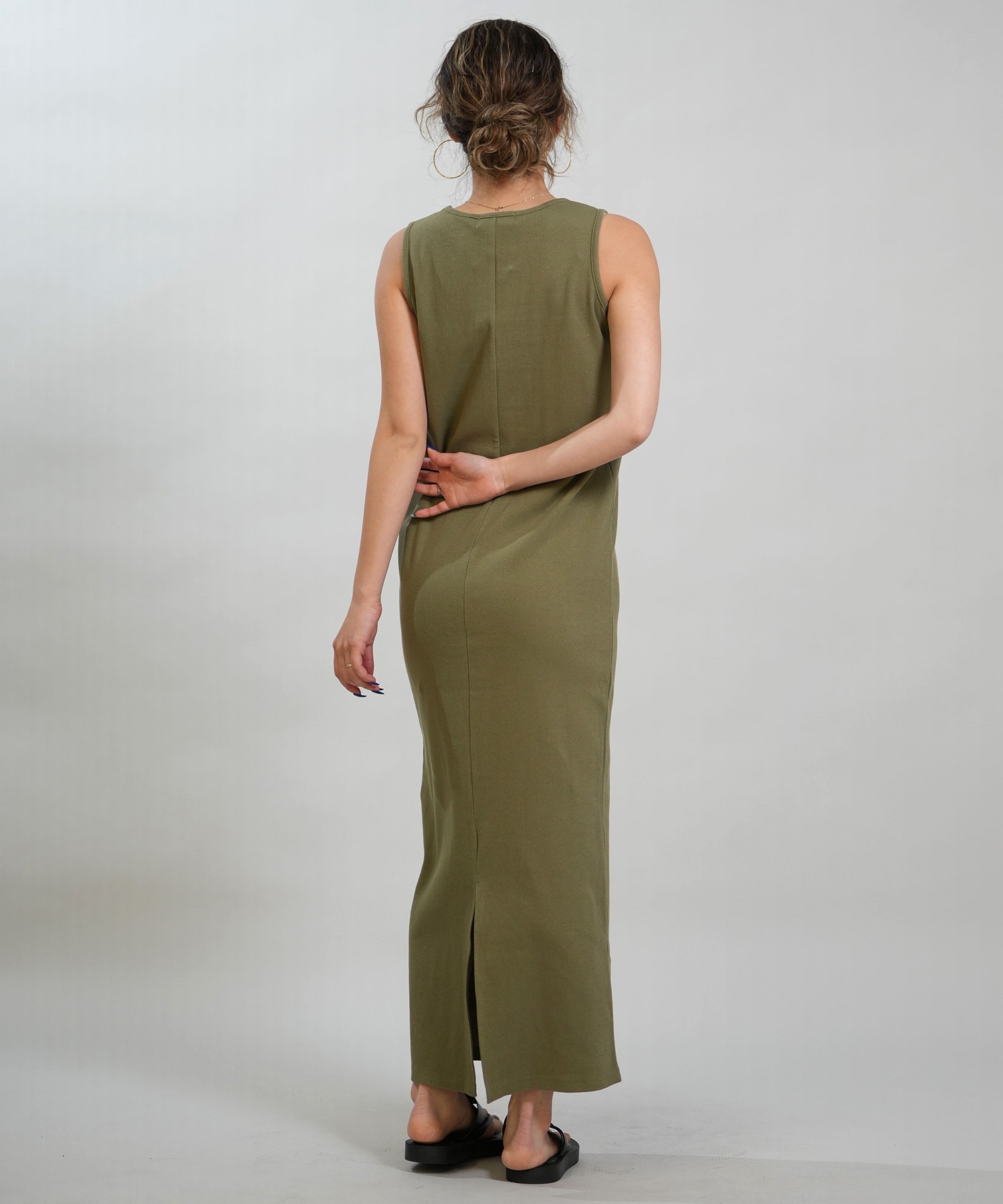 RIKKA FEMME リッカファム ワンピース レディース リブワンピ ロング丈 RF6S-1408(GRY-FREE)