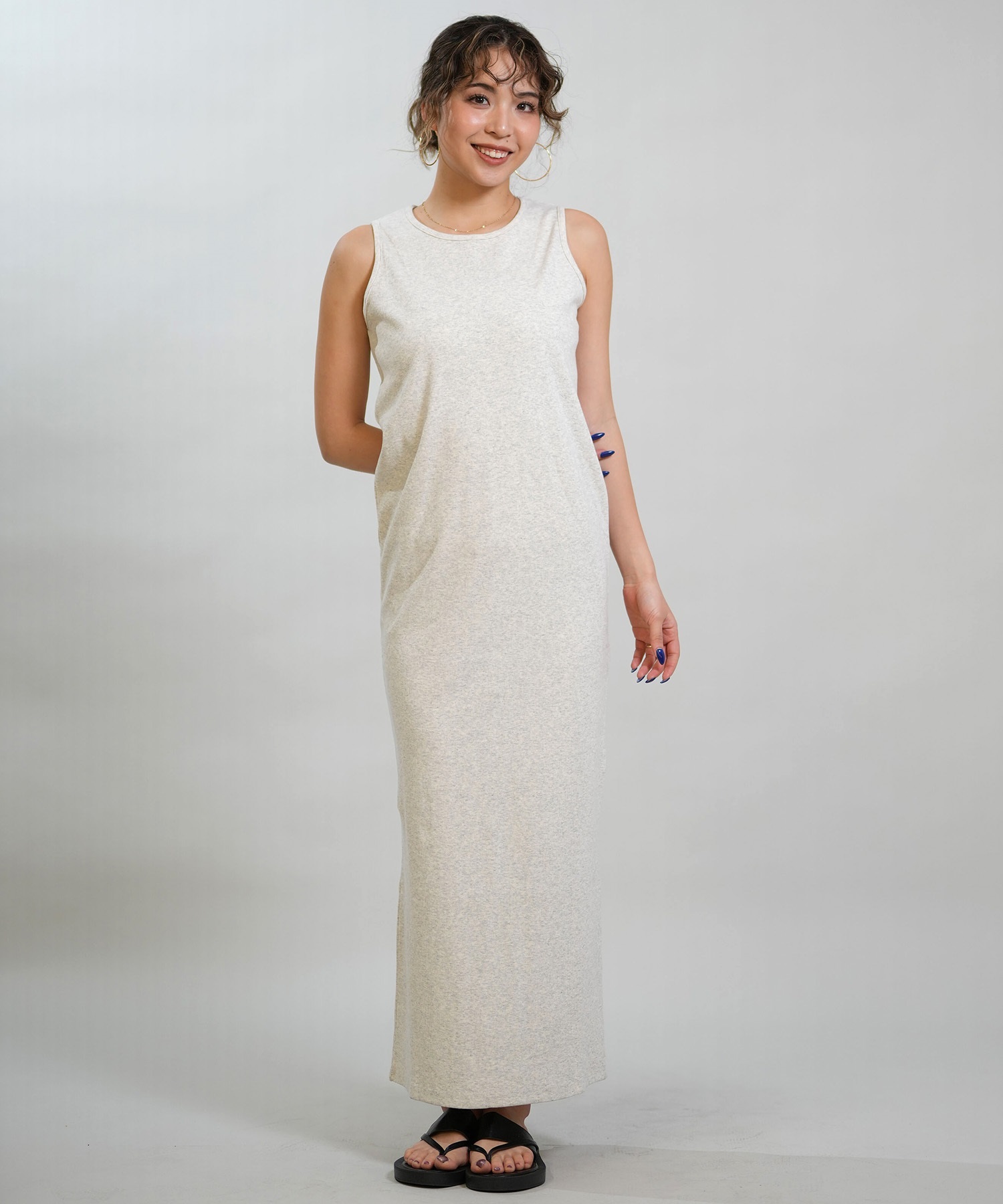 RIKKA FEMME リッカファム ワンピース レディース リブワンピ ロング丈 RF6S-1408(GRY-FREE)