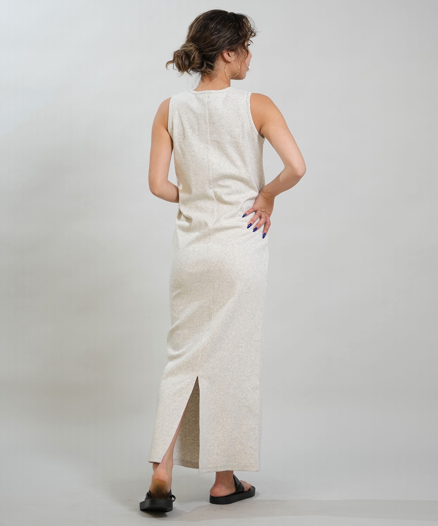 RIKKA FEMME リッカファム ワンピース レディース リブワンピ ロング丈 RF6S-1408(GRY-FREE)