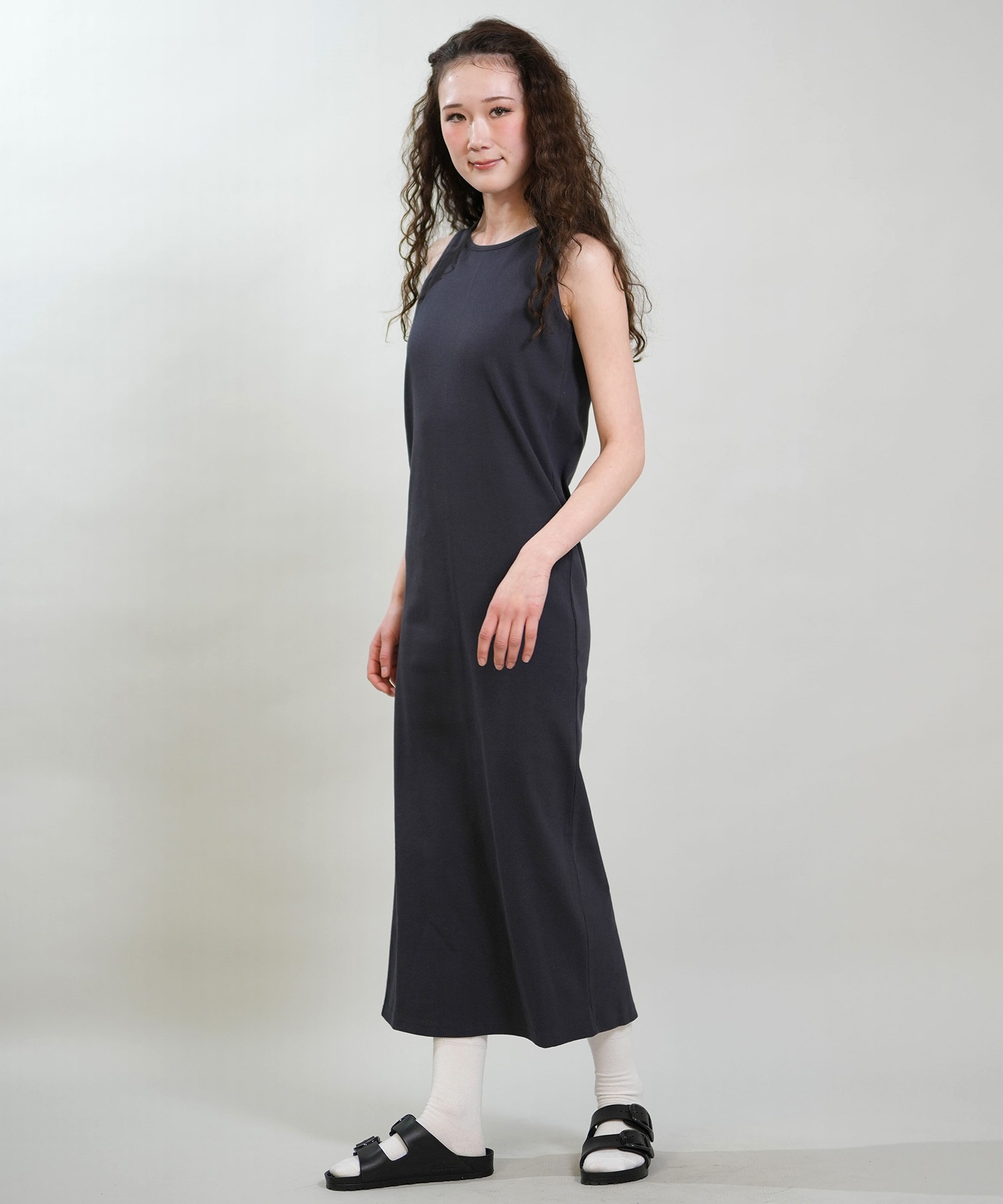 RIKKA FEMME リッカファム ワンピース レディース リブワンピ ロング丈 RF6S-1408(GRY-FREE)