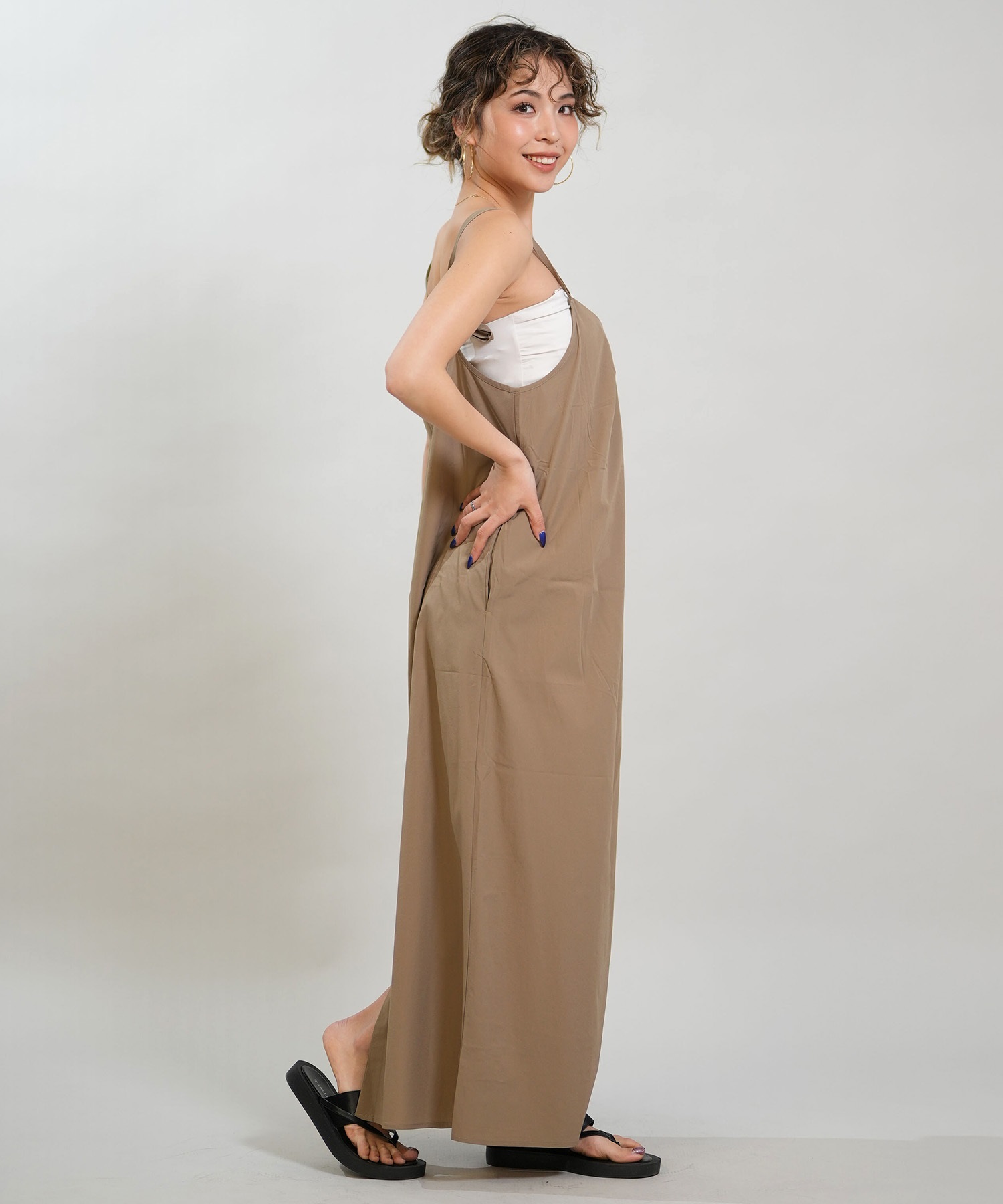 RIKKA FEMME リッカファム ワンピース レディース キャミワンピ マキシ丈 RF6S-1404(BLK-FREE)